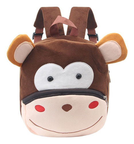 Mochila Infantil Animales Escolar Jardin Nena Nene Espalda Color Mono Diseño De La Tela Peluche