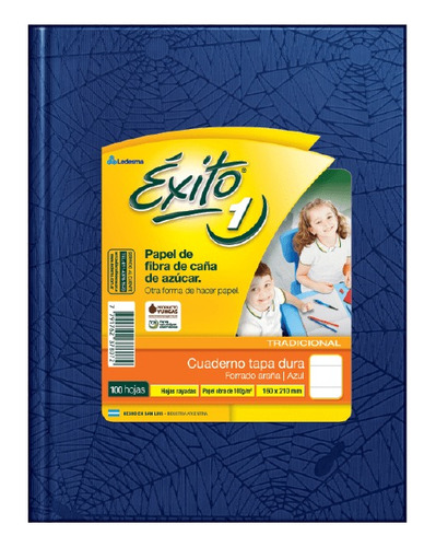 Cuaderno Exito E1 16 X 21cm X 100 Hs Cuadri Rayado Pack X 5