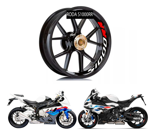 Adesivo Premium Interno Roda Moto Bmw S1000rr S 1000rr