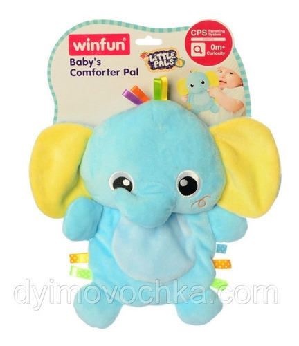 Imagen 2 de 3 de Trapito Apego Crujiente Elefante Winfun - Giro Didactico