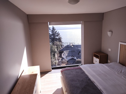 Vista Al Lago Apto Turismo Departamento Tipo Casa De Diseño En Melipal Bariloche En Venta Ideal Inversión Turística Ícono Arquitectónico Lujo Vistas Y Confort Cochera Sum Parrilla Jardín Terraza Deck