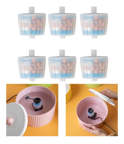 6 Filtros De Repuesto Para Fuente De Agua Para Gatos, Filtro