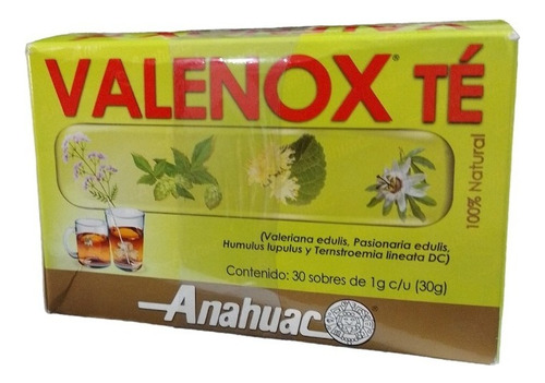 Té Valenox valeriana tila pasionaria en sobres 30 g 25 u