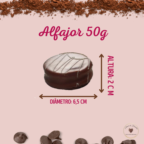 Kit 18 Uni Alfajor 50 Gr Doce De Leite Preço Direto Fábrica