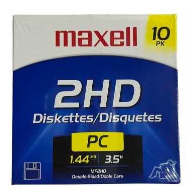 Caja X 10 Diskettes Maxell 3.5  - 1.44mb Nuevo.