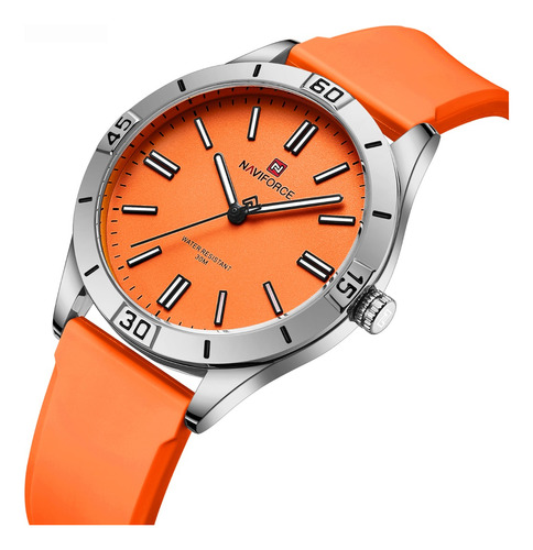 Relojes Naviforce De Moda Con Correa De Silicona Impermeable