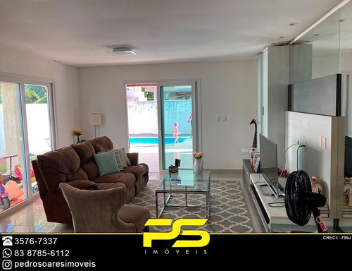 Imagem 7 de 30 de Casa Com 5 Dormitórios Para Alugar, 400 M² Por R$ 10.000/mês - Portal Do Sol - João Pessoa/pb #pedrosoares - Ca1524