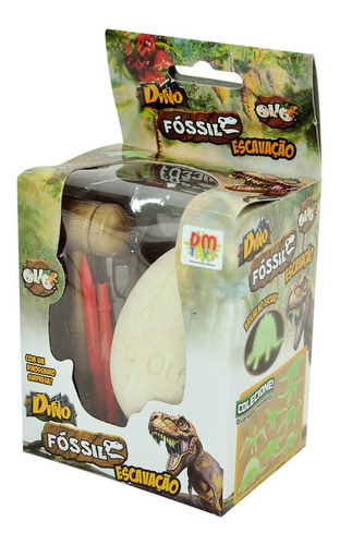 Brinquedo Dino Fóssil Escavação Ovo, Dm Toys