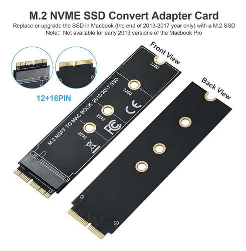 Adaptador Para Macbook Air Pro Retina 2013-2017 Nvme Ngff