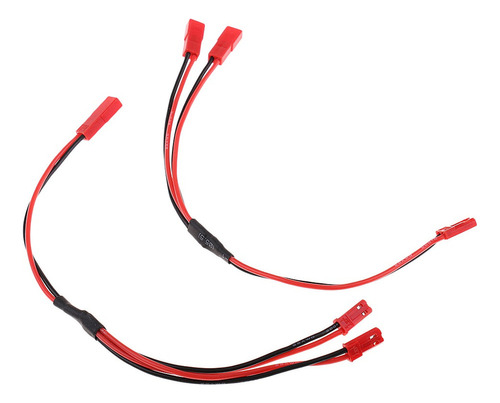 2x Rc Lipo Batería Cable Macho Y Hembra 1:2 Y Divisor 20awg