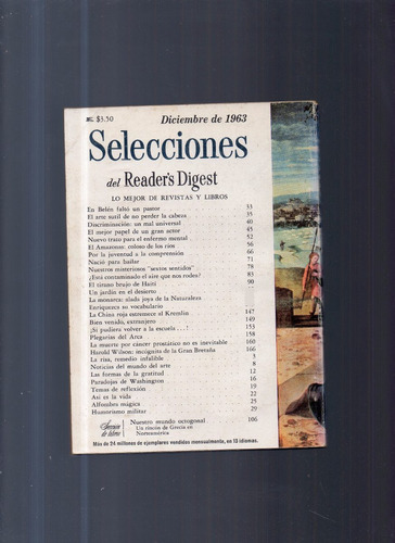 Selecciones Del Reader's Digest Diciembre De 1963