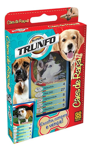 Jogo De Cartas Super Trunfo Cães De Raça Grow