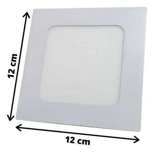 13x Plafon Luminária Painel Quadrado 6w Embutir 12cm Bf
