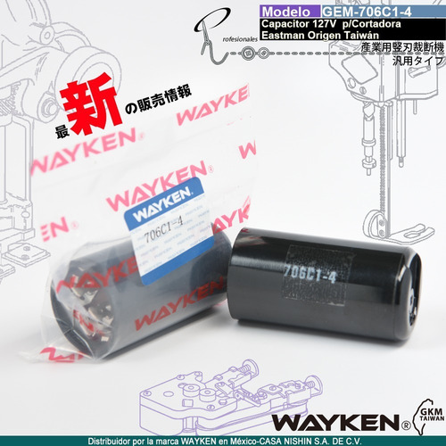 706c1-4 Capacitor 127v P/cortadora Eastman Origen Taiwán