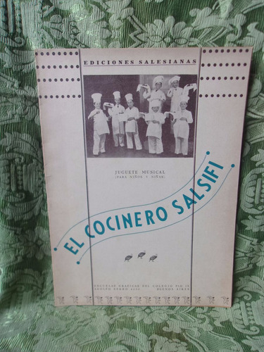 Partitura Antigua El Cocinero Salsifi Para Niños