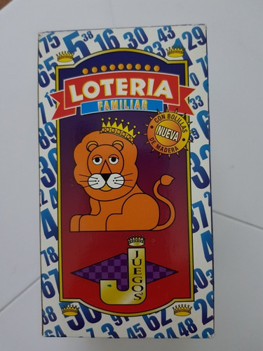 Loteria Familiar 48 Cartones Y Bolillas De Madera!impecable (Usado)