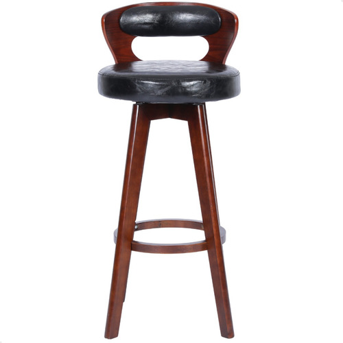 Kit com 3 banquetas altas bistrô bar giratórias cor preto/marrom