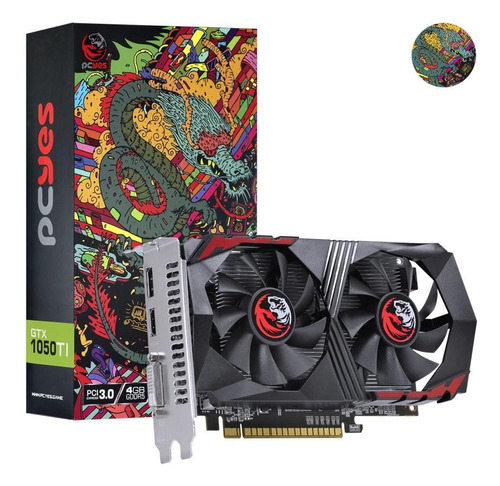 Placa De Vídeo Gtx 1050ti 4gb Pcyes Gddr5 Graffiti Series