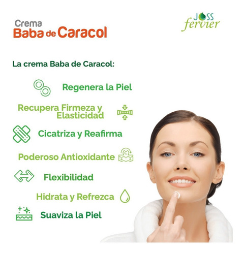 Imagen 2 de 3 de Crema Baba De Caracol Joss Envío Gratis