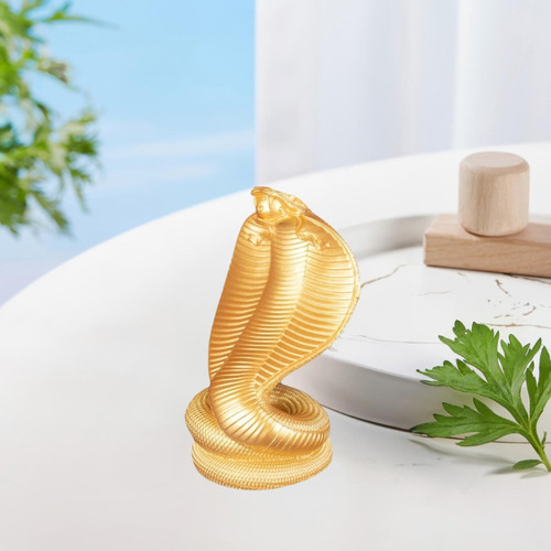 Estatua De Serpiente, Adorno De Mesa, Figura De Oro M