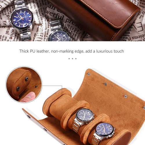 1 Rollo De Reloj De Viaje Con Caja De Reloj Portátil De 3 Ra