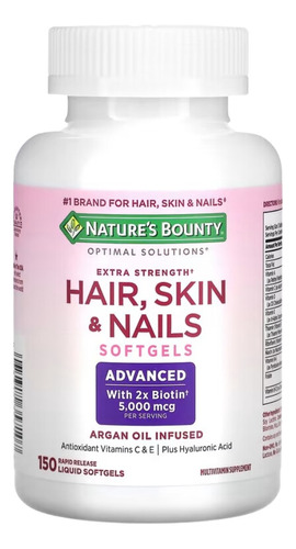Hair Skin Nails Natures Bounty - Unidad a $253