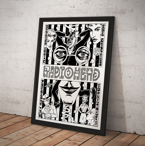 Cuadro Radiohead Retro Vintage First Lamina Poster  50 X 70