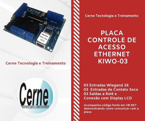 Placa De Controle De Acesso Ethernet Wiegand 26, Conexão Lcd