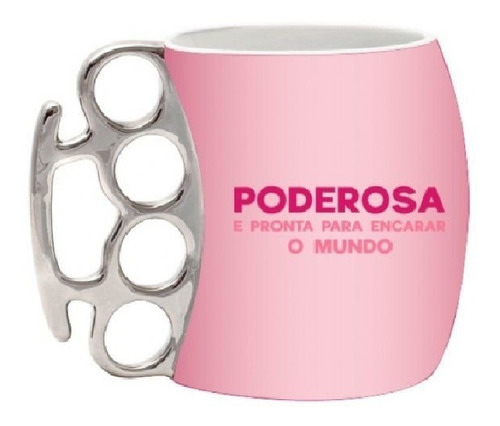 Imagem 1 de 1 de Caneca Soco Inglês 350ml Poderosa Rosa Zc 10023989