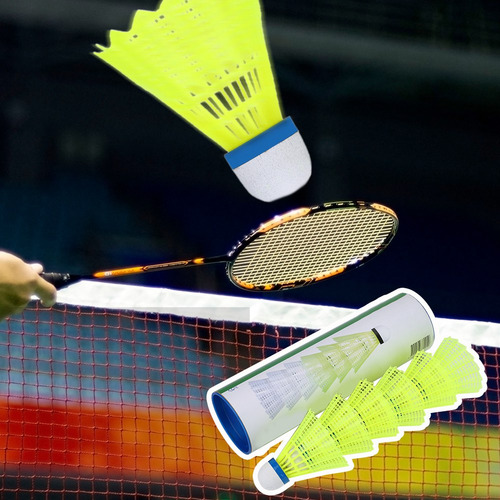 Peteca De Badminton, 6 Unidades/conjunto, Bola De Nylon Prof