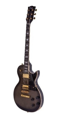 Guitarra Eléctrica Parquer Les Paul Gris Y Negra Con Funda