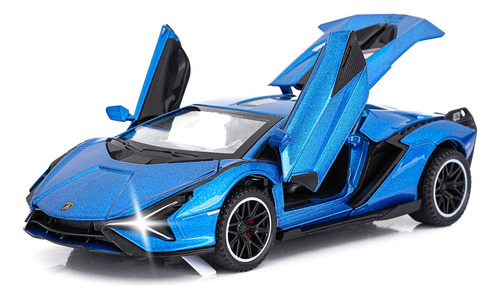 Auto De Juguete Sasbsc Lambo Sian Fkp3 Azul Con Luz Y Sonido Color
