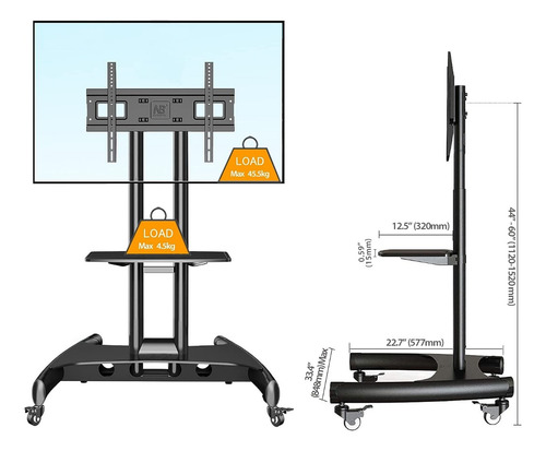 Imagen 8 de 8 de Soporte Móvil De Piso Tv Lcd Monitor . Myshopuruguay!!!