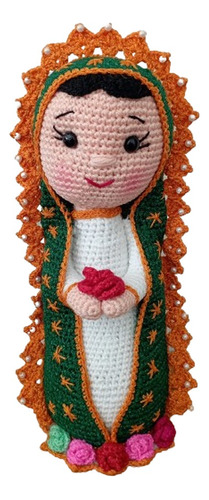 Virgen De Guadalupe Tejida A Crochet Grande