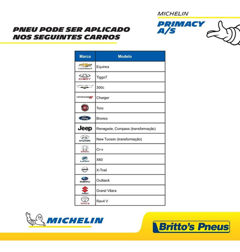 Pneu Michelin Aro 18 - Primacy A / S - 225/60 R18 100 H