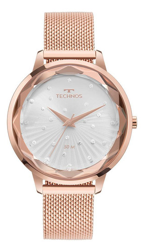 Relógio Feminino Technos Crystal Rosé 2039dj/1k