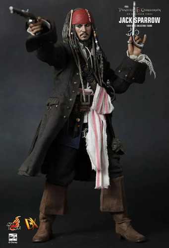 Boneco Jack Sparrow Action Figure Piratas Do Caribe Hot Toys