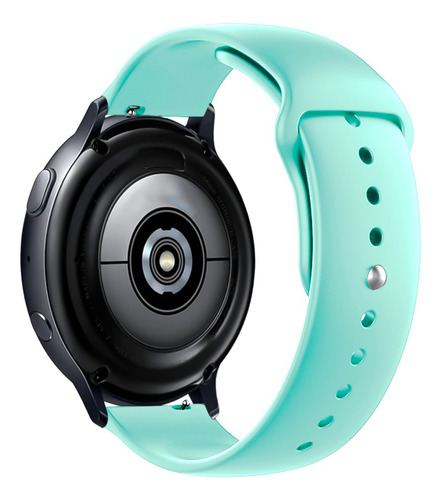 Pulseira Compatível Com Smartwatch Galaxy Active Amazfit Bip Cor Tiffany Largura 20 Mm