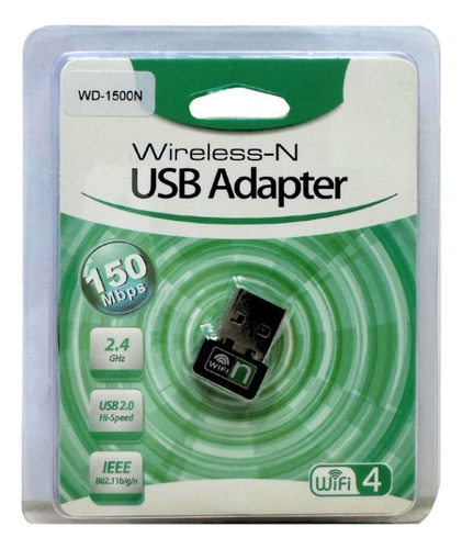 Antena Usb Wifi Tarjeta Nano Adaptador 150mbps 802.11n Pc 