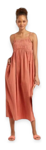 Vestido Maxi Tunica A Rayas Mujer Talla Extra 3x / 44-46