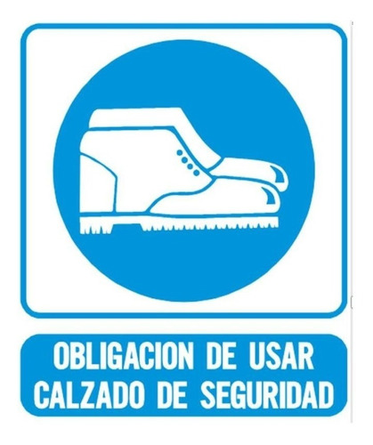 Cartel Obligación Usar Calzado De Seguridad 40x45 Seguridad