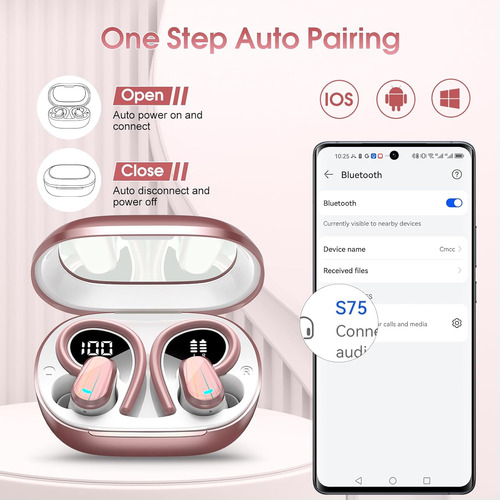 Auriculares Bluetooth 5.4 Oyib S75 Ergonomico