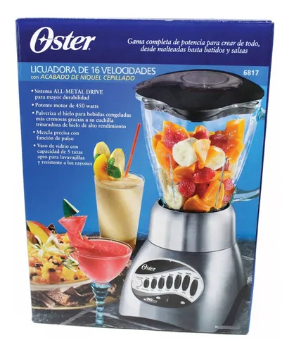 Licuadora Oster Core Vaso de Vidrio 1.25 L con 450 Watts de