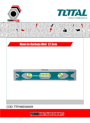 Imagen 2 de 4 de Nivel De Burbuja Mini 22.5cm