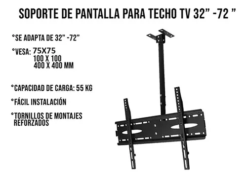 Soporte Para Tv De Techo Pared Lcd Y Led De 32-72 PuLG