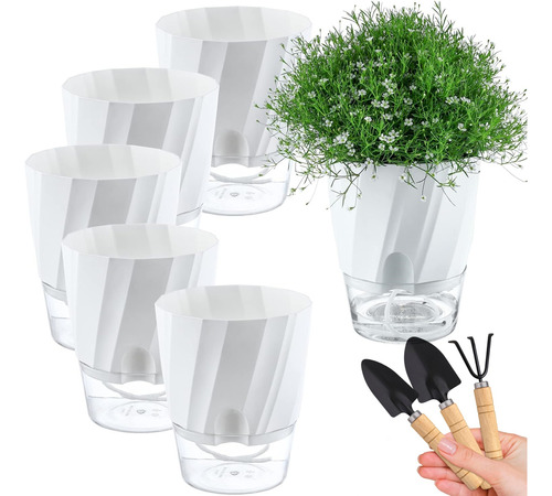 6pcs Maceta Riego Automático 3pcs Herramienta Aflojar Jardín