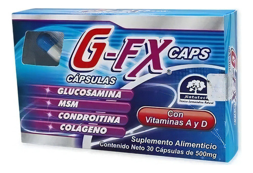 G-fx Caps C/30 Vitamina A Y D Glucosamina, Colágeno Natutech Sabor Sin Sabor