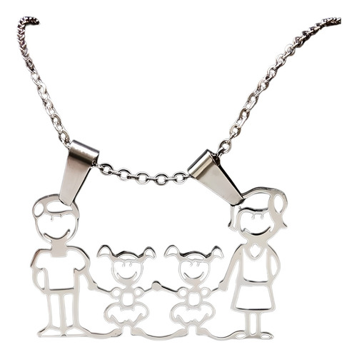 Collar Regalo Dia Madre Mamá Familia Hijos Joyas Mujer 