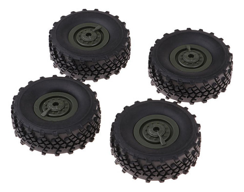 4 Unids / Set Neumáticos De Goma Con Ruedas Para Wpl 1/16