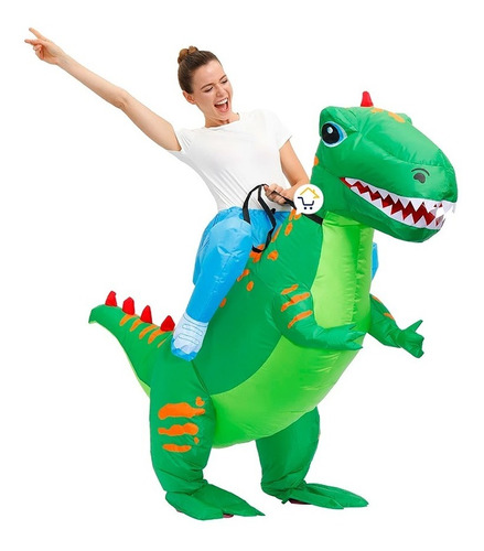 Disfraz  Dinosaurio T-rex Inflable Montable Halloween Direx